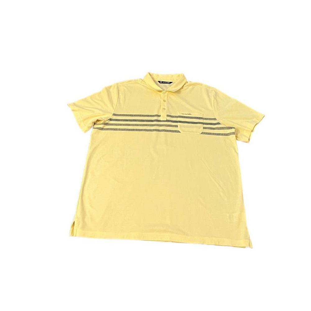 Travis Mathew Yellow Mens 2XL Golf Polo in good condition.